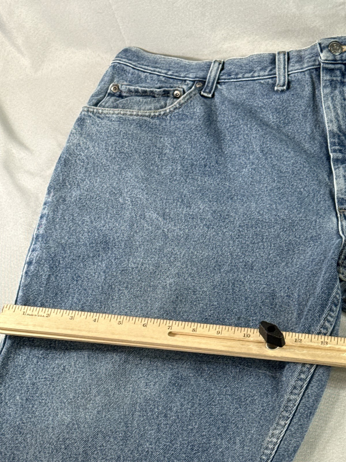 Wrangler Straight Leg Jeans 46 X 30 46x30 Blue 100% Cotton Relaxed Fit Vintage