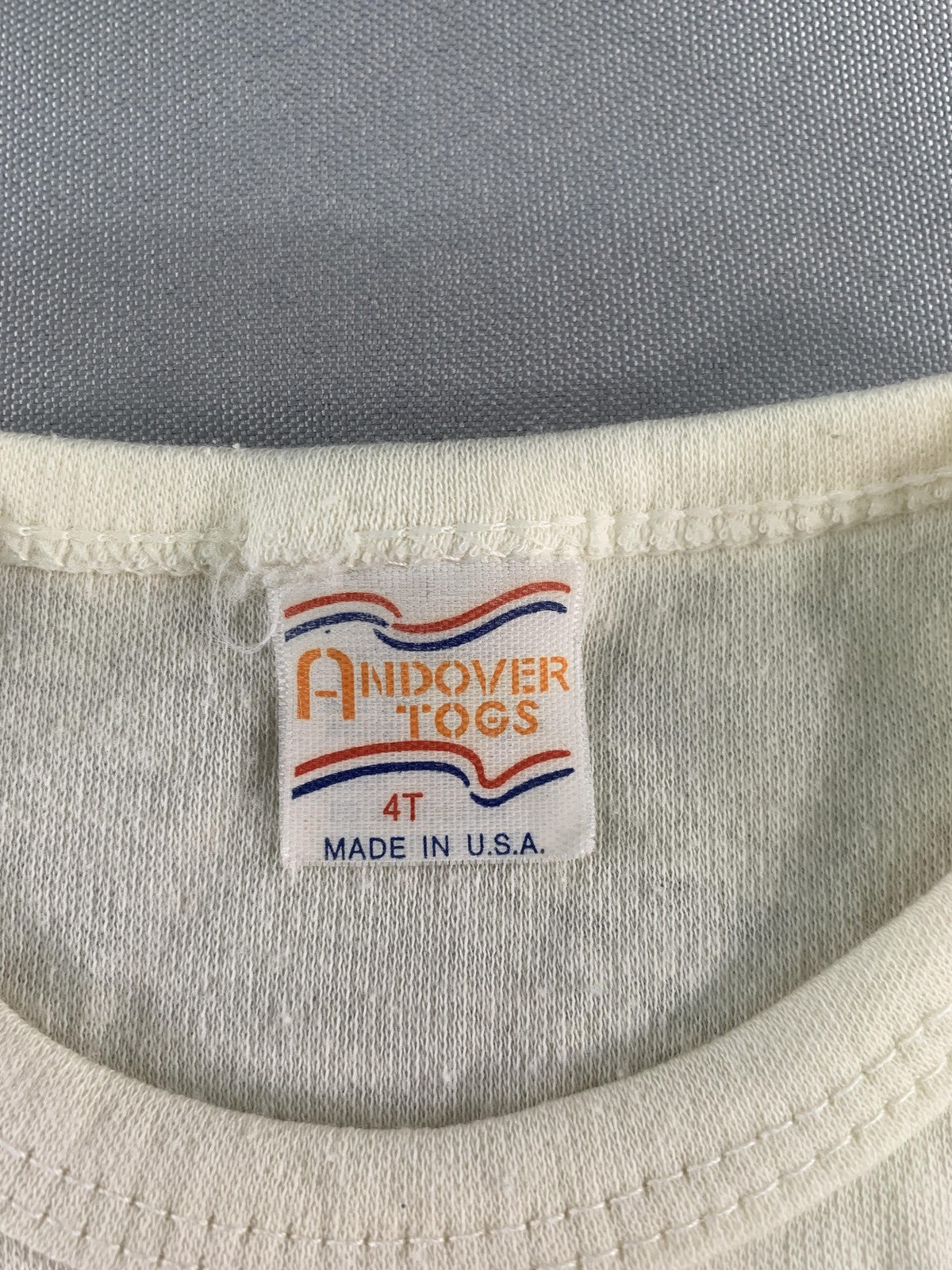 Vintage Pac-Man Fanatic Shirt Boys 4T White Andover Togs Made USA Arcade 80s