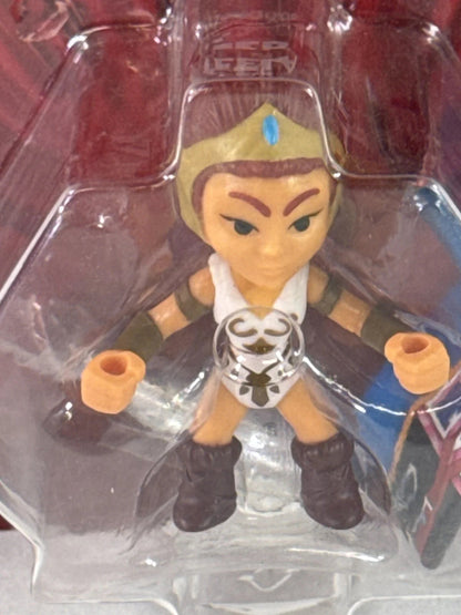 MOTU Eternia Minis Teela 2in Figure MOC Mattel Articulated Rare HTF Toy New Gray