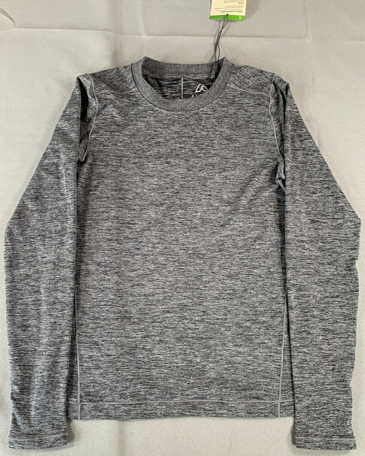 Alpine Design Womens Small Black Heather Long Sleeve Knit Top UPF 50+ Sun Protec