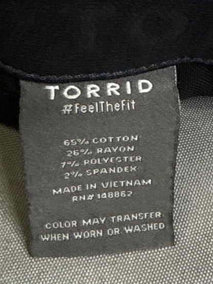 TORRID Mid Rise Skinny Jeans Womens 18R Blue Distressed Stretch Denim Cotton