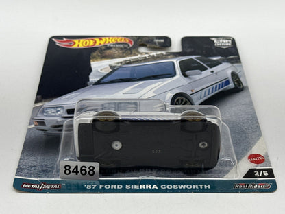 Hot '87 Ford Wheels Sierra Cosworth Premium Diecast Model 1:64 White Metal