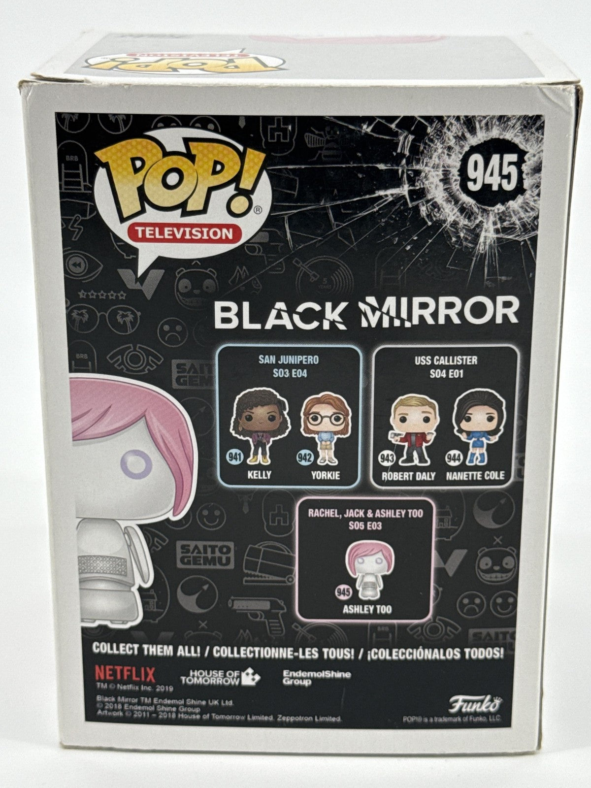 Funko Pop Television Black Mirror Ashley Too #945 Vinyl Figure White Standard