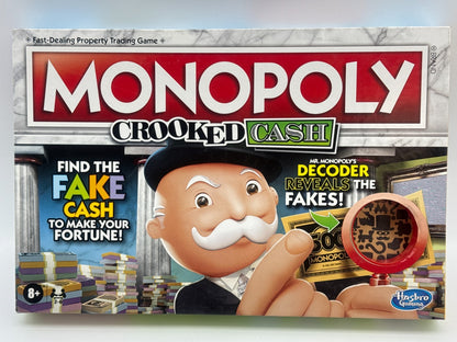 Monopoly Crooked Cash Board Game Hasbro Parker Brothers Complete Family Game