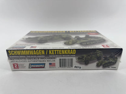 Lindberg 1/72 Schwimmwagen Kettenkrad Model Kit #76084 NEW Sealed WWII Unbranded
