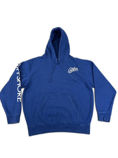 AHCOR OFFSHORE Certified Streetwear Hoodie L Blue Pullover Graphic Hooded Long