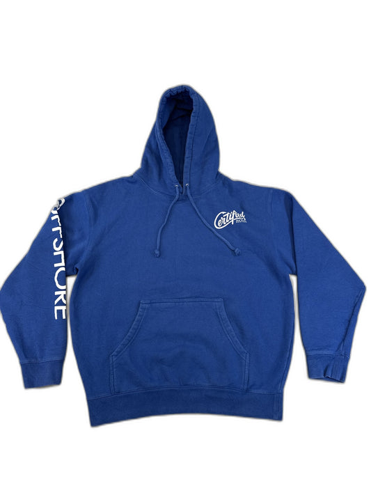 AHCOR OFFSHORE Certified Streetwear Hoodie L Blue Pullover Graphic Hooded Long