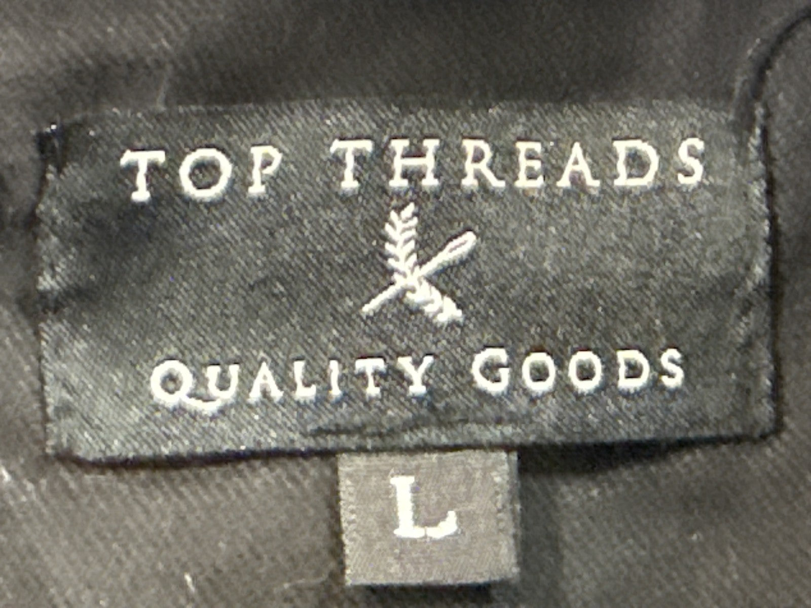 TOP THREADS Utility Jacket Mens Black Canvas Hooded Heavy Duty Snap Closure L