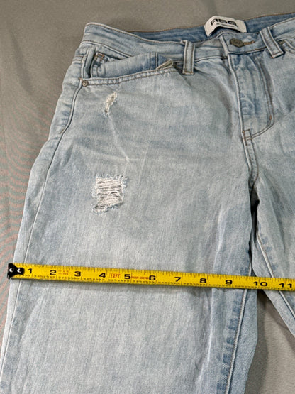 RSQ Vintage Mom Jeans Womens 29 Light Wash Distressed Raw Hem Denim Pants