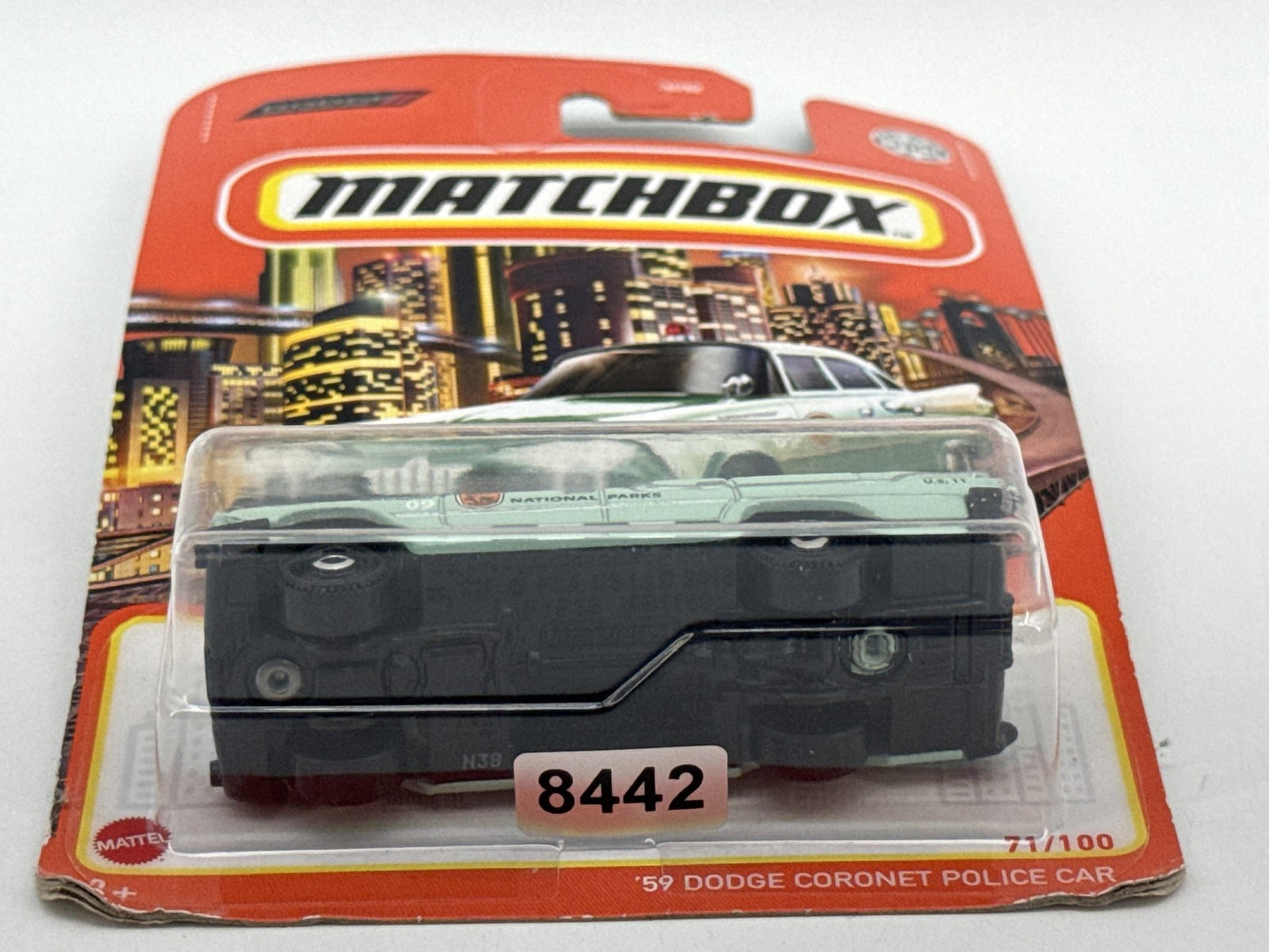 Matchbox 59 Dodge Coronet Police Diecast Car 1:64 Scale Green Metal Toy