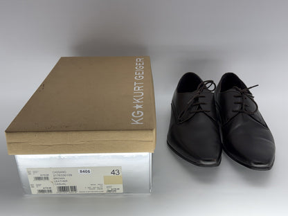 KG Kurt Geiger Dress 44 Shoes Mens 43 Brown Leather Slip On Loafers Made in Box