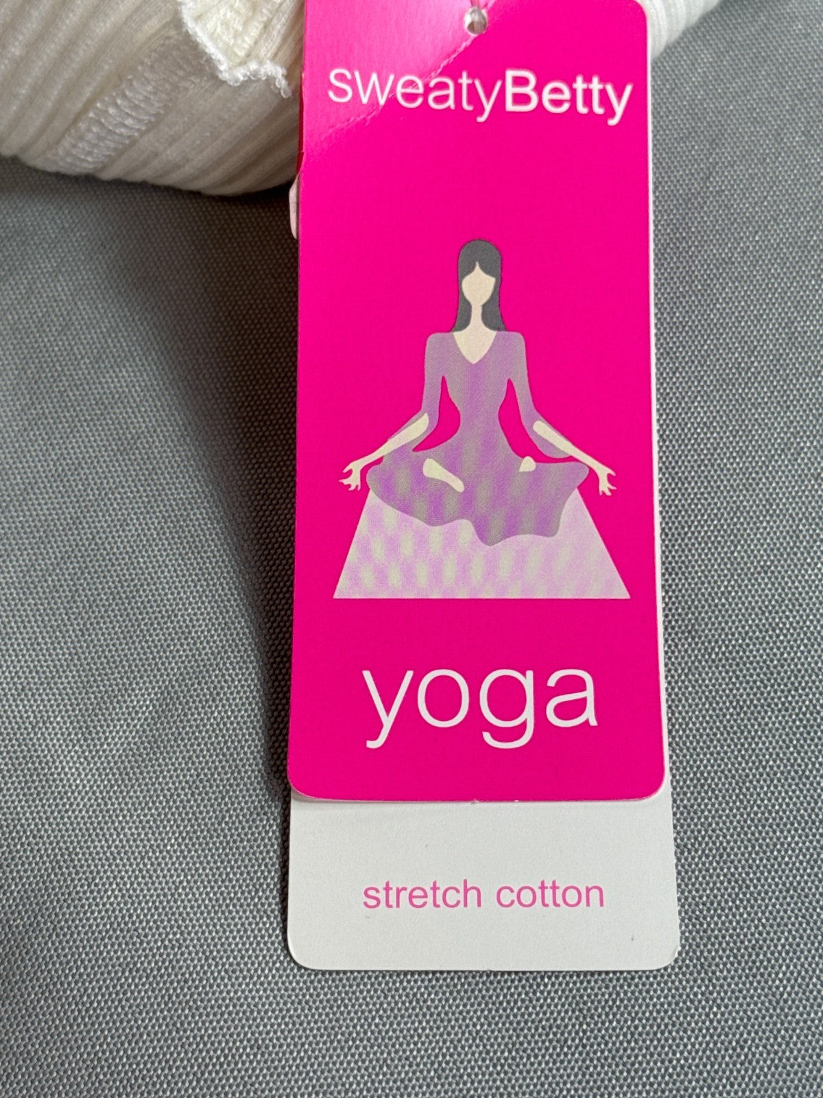 Sweaty Betty Yoga Pants Womens M White Wide Leg Roll Down Stretch Lounge Pants