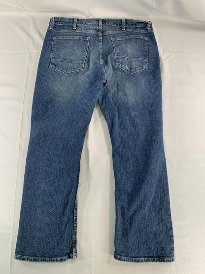 Arizona Jeans Mens 38x30 Blue Denim Original Bootcut Flex Distressed Pants 99