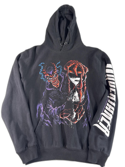 WWE Undertaker Hoodie Men's Large Black Cotton Graphic Wrestling Pre-owned Retro