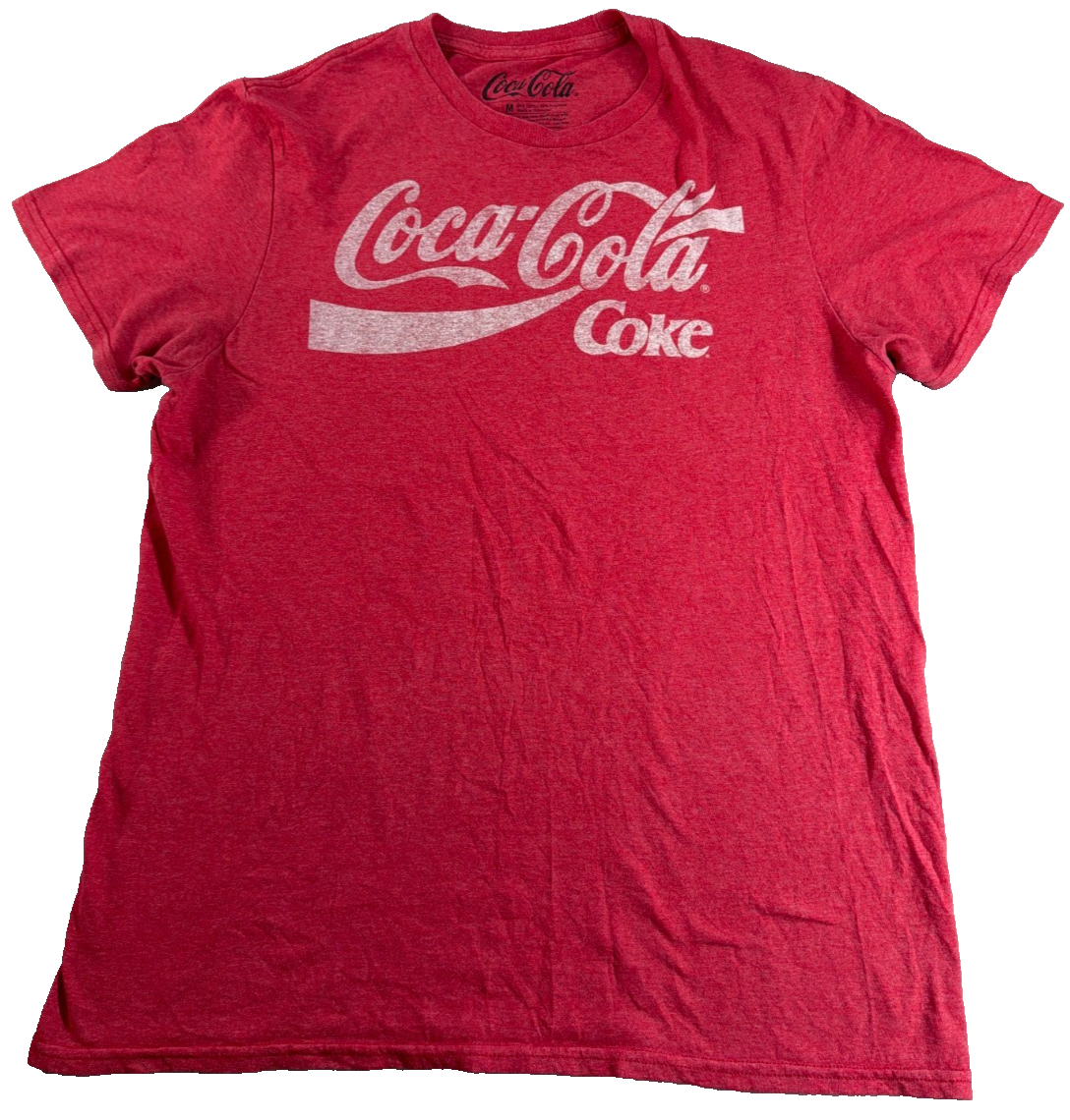 Coca Cola Coke T Shirt Red Logo Graphic Mens Medium Short Sleeve Classic Tee