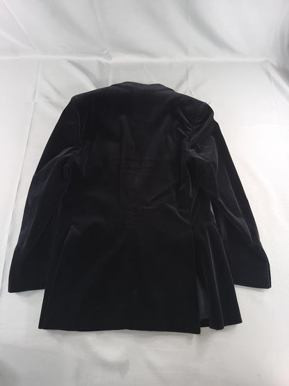 Monte Factor Jerry Rotisson Blazer Mens 42R Black Velvet 2 Button Sport Coat