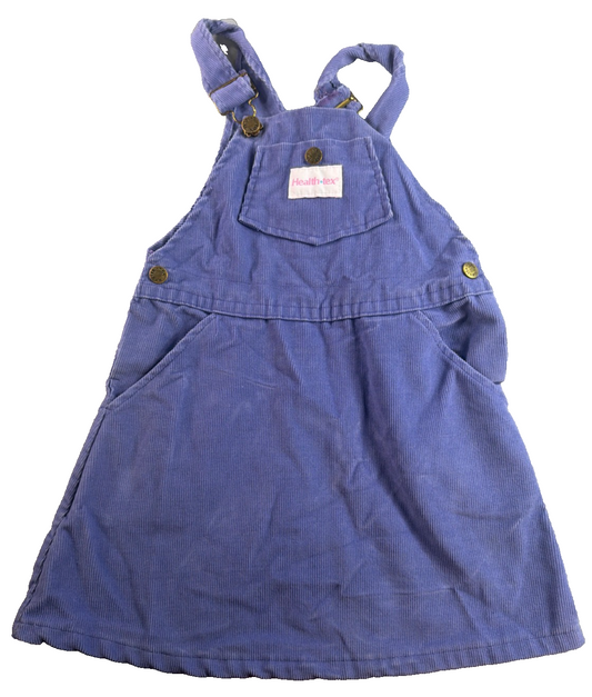 Vintage Health Tex Purple Corduroy Jumper Dress Girls Size 5 USA Made Retro