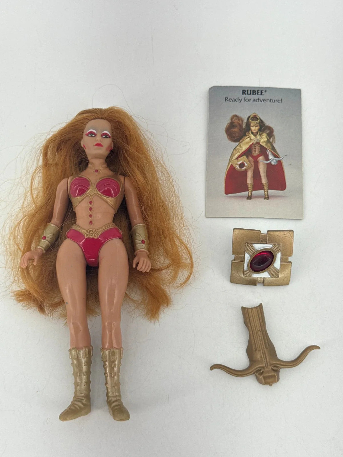 Rubee Golden Girl Guardians Galoob 1984 Action Figure Armor Belt Weapons Vtg