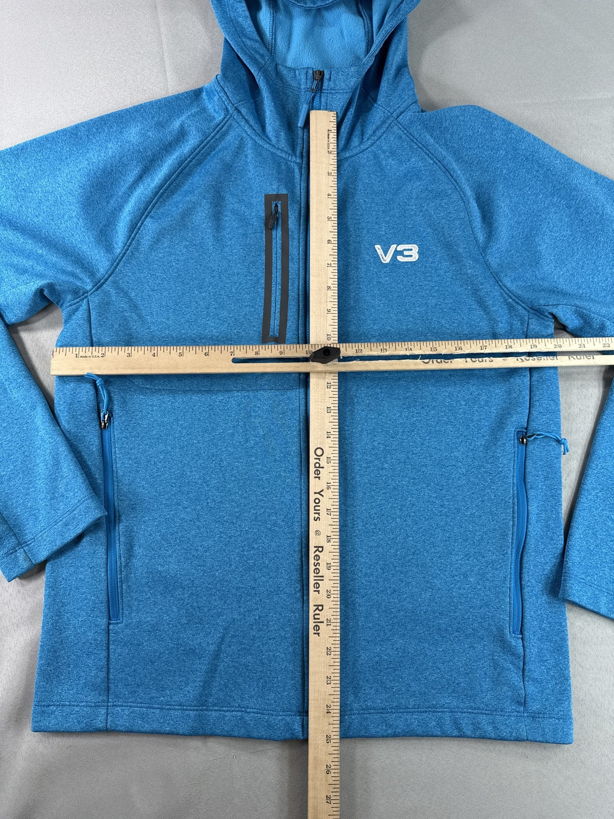 North Face Full Zip Hooded Jacket M Mens M/M Blue Polyester Blend Long Sleeve