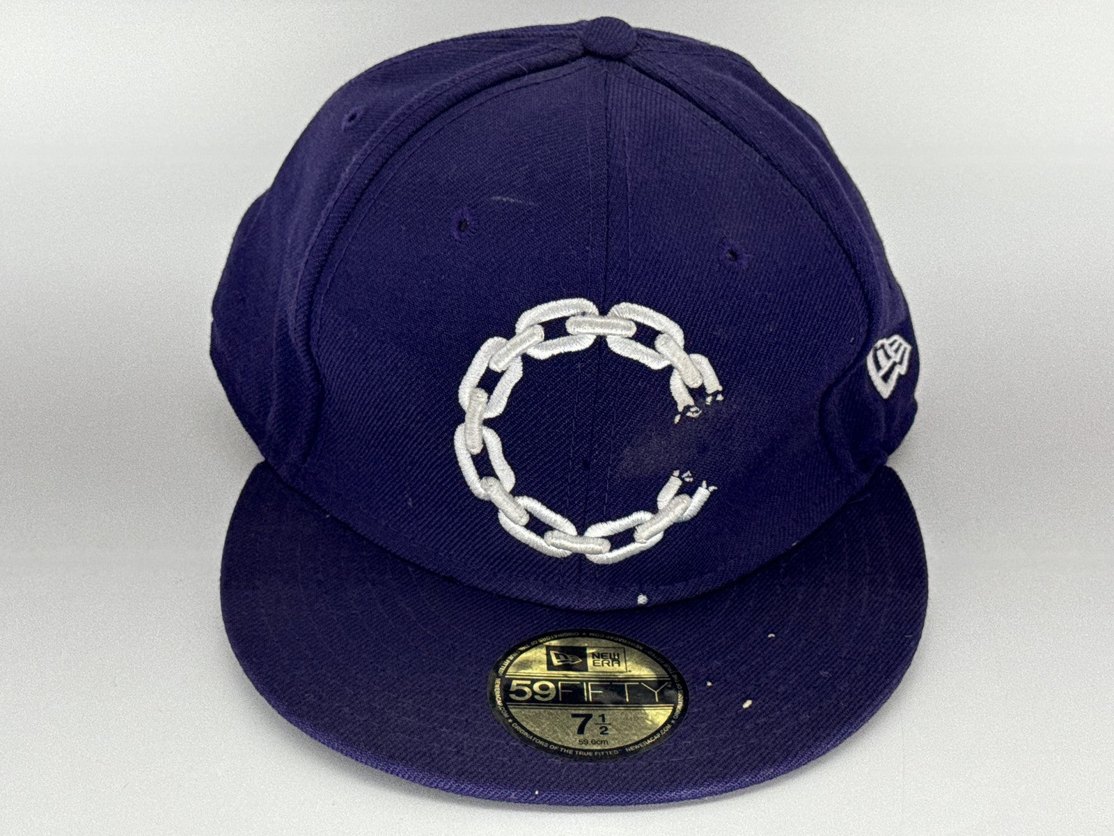 Crooks Castles Chain Fashion Hat 7 1 Purple Cotton Fitted Graphic 59FIFTY Men