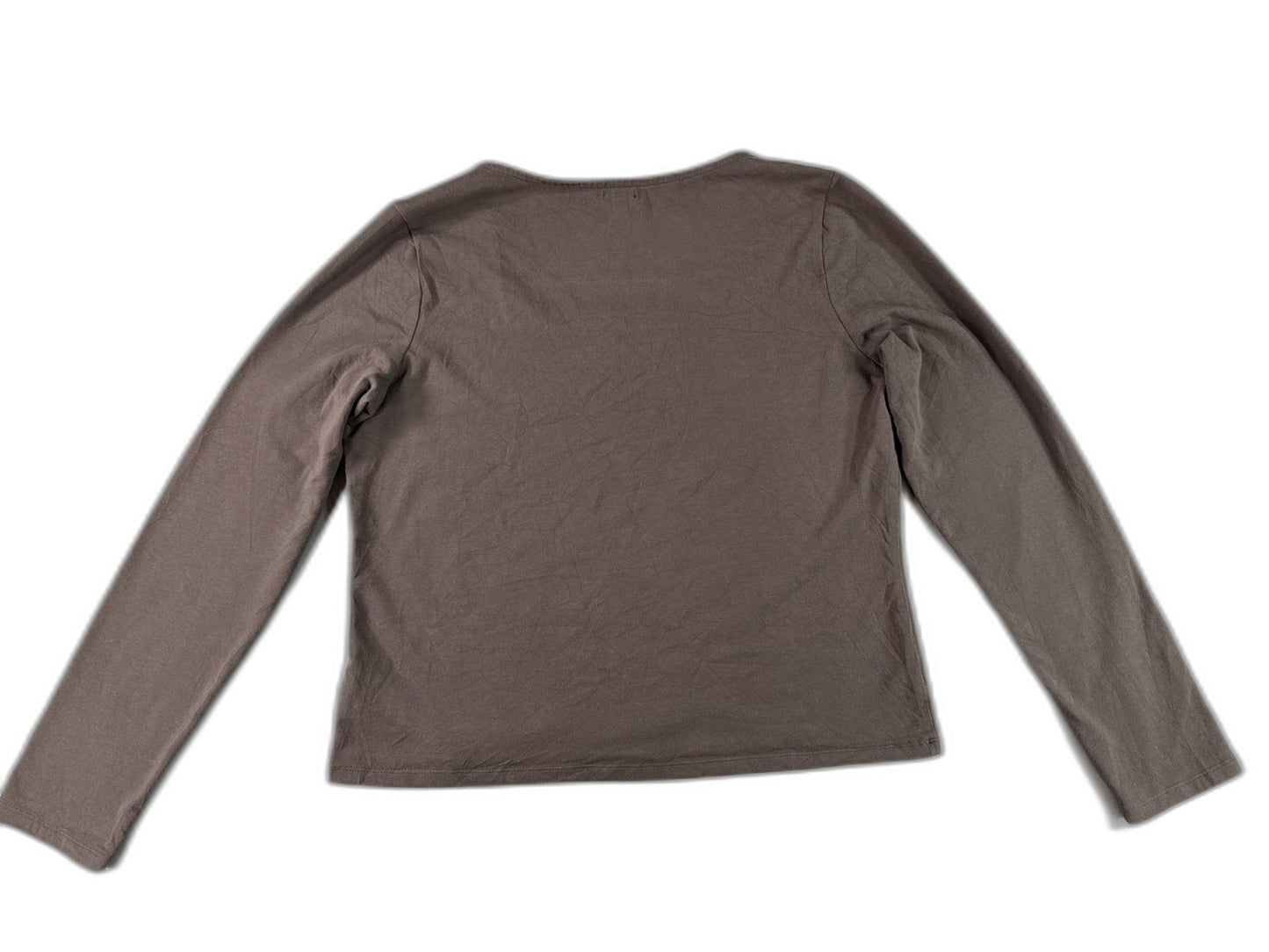 Express Brown Long Sleeve Crewneck Shirt XL Cotton Mens Top