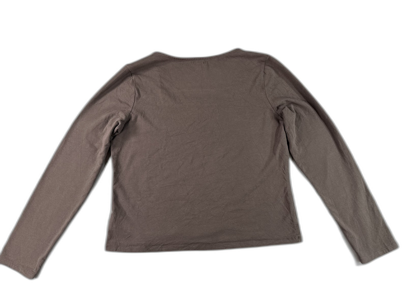 Express Brown Long Sleeve Crewneck Shirt XL Cotton Mens Top