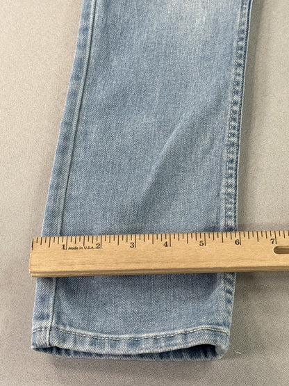 Levi's Straight Leg Jeans 12 REG Womens Light Blue Cotton Elastane Mid Rise