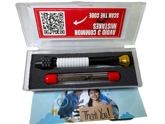 Pin Vise Hand Drill CRAFT911 Micro Drill Bits Precision Jewelry Hobby Tool NWT