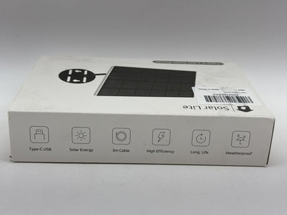 Netvue Solar Lite Panel Black Modern Type USB Energy High Efficiency Power White