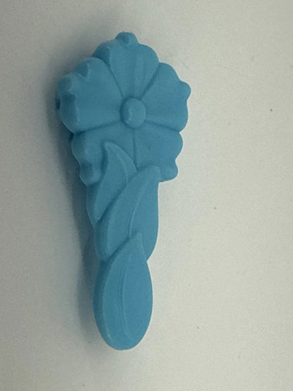 G1 My Little Pony Light Blue Flower Brush 1980s Accessory Vintage Hasbro HTF