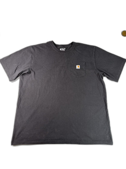 Carhartt Tee 3XL TALL Black Cotton Crewneck Short Sleeve Regular Fit Pocket