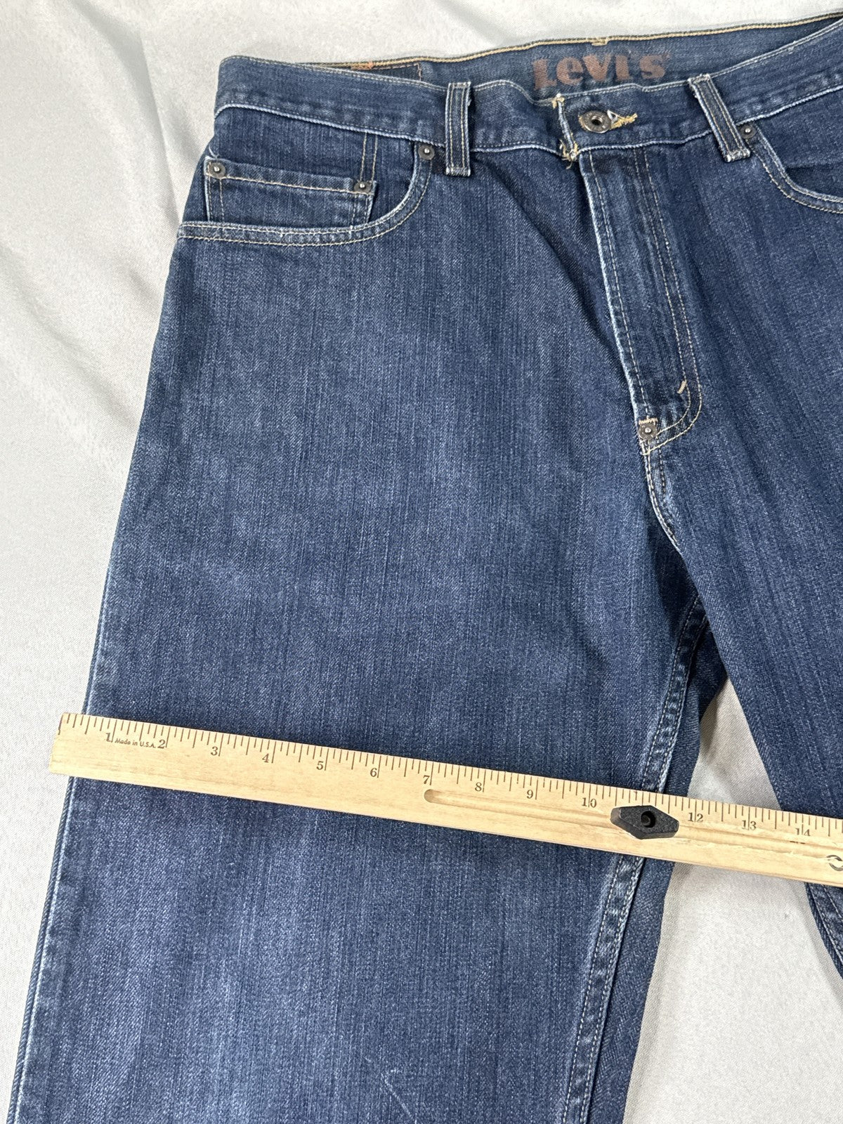 Levi's Classic Straight Fit Jeans W34 L30 Blue 100% Cotton Pocket Vintage