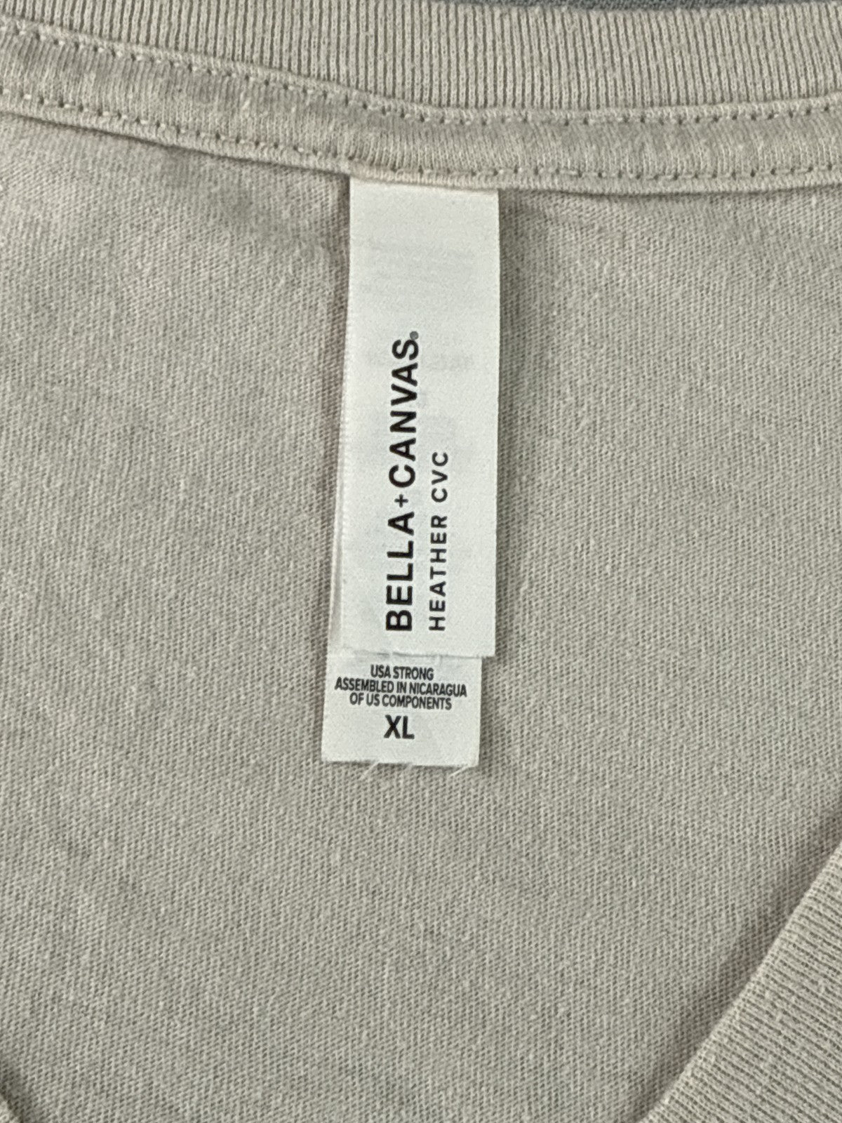 BELLA+CANVAS Oakdale CA Community Graphic Neck Tee XL Beige Cotton Regular Fit