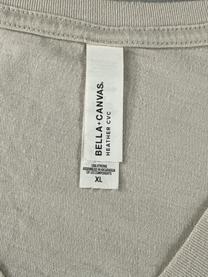 BELLA+CANVAS Oakdale CA Community Graphic Neck Tee XL Beige Cotton Regular Fit