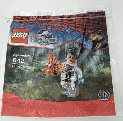 LEGO Jurassic World Dr. Wu Minifigure Polybag 122112 Sealed Promo Exclusive and