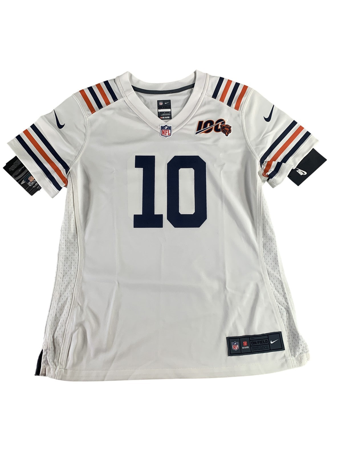 Chicago Bears Jersey Womens Medium NFL Football Nike Trubisky 100th Anniversary