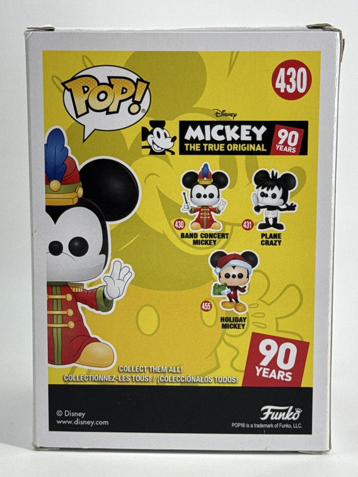 Funko Pop Band Concert Mickey 430 Disney 90 Years Vinyl Figure Displayed Apparel