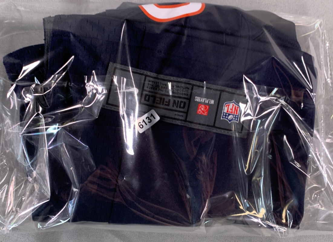 Nike Bears Trubisky Jersey Small NFL On Field #10 100 GSH Navy Blue Orange NWT
