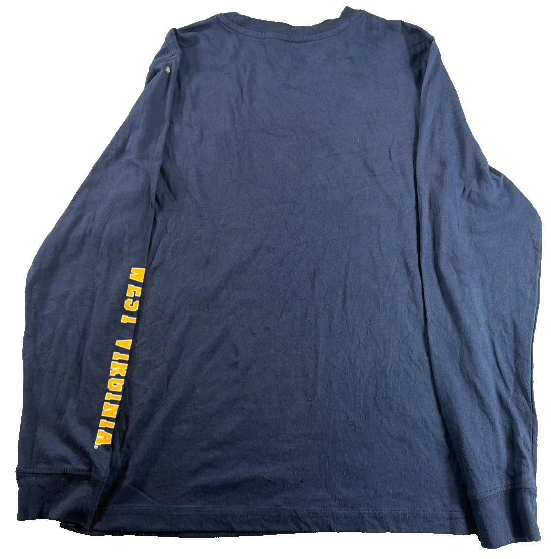 West Virginia Mountaineers Long Sleeve T-Shirt Youth L 16-18 Colosseum Navy WVU