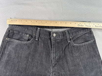 Levi's Straight Leg Jeans W 36 L 30 Black Denim Unisex Made in Mexico Vintage