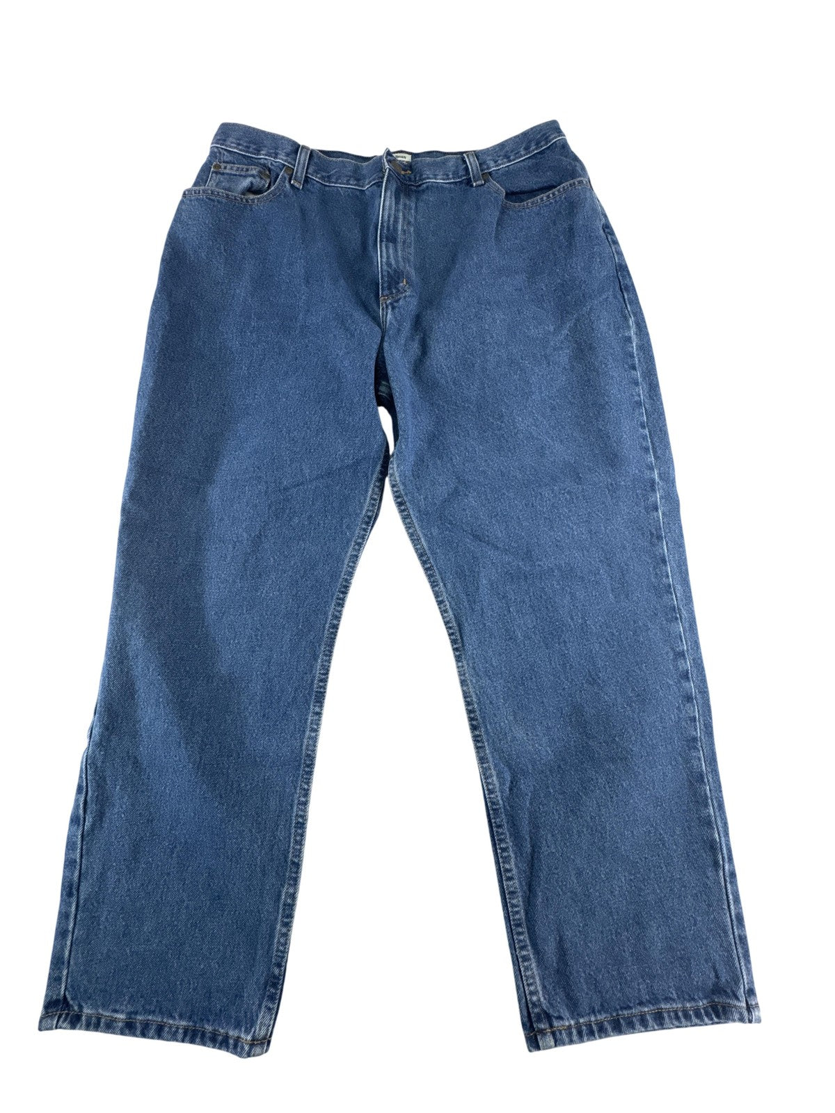 LL Bean Jeans Womens 20 Petite Blue Original Fit Relaxed Straight Denim Pants