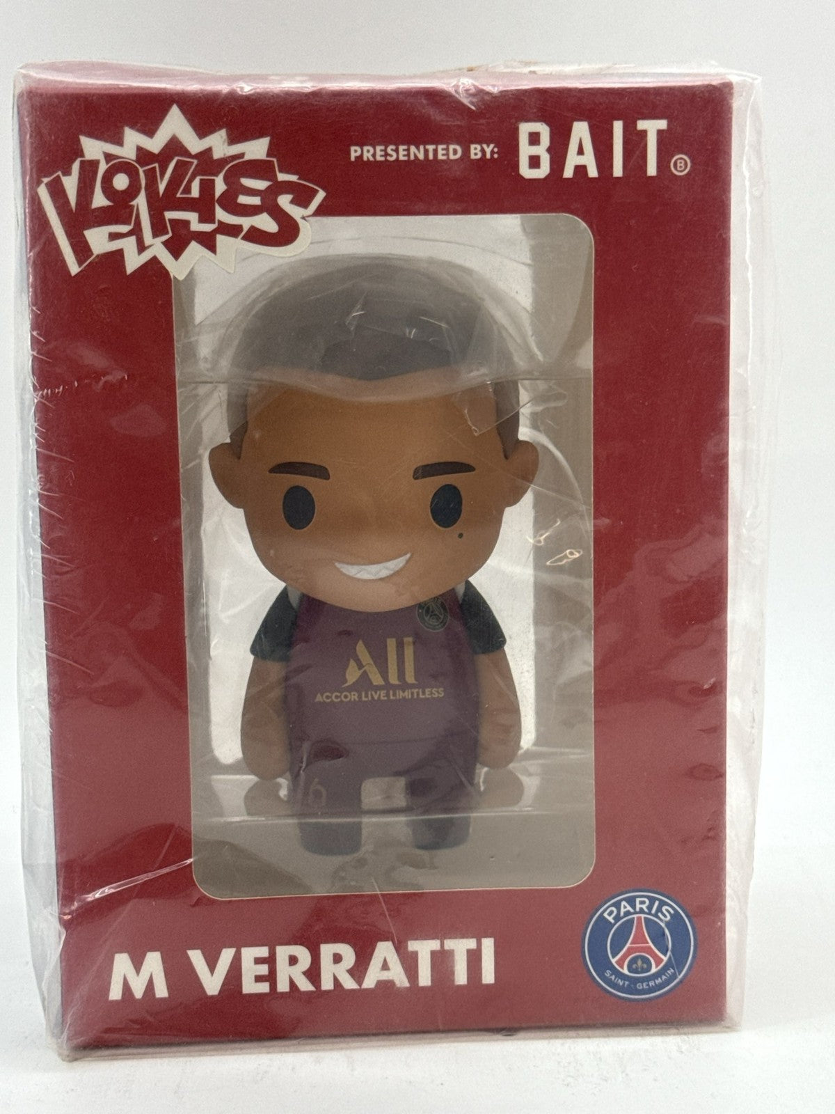 Kokies BAIT Paris SG M VERRATTI Vinyl Figure PSG #6 2021 LTD Edition NIB Red NWT