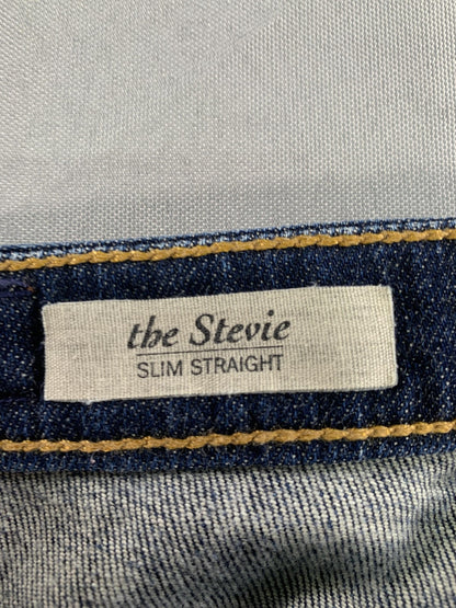 AG Adriano Goldschmied Stevie Slim Straight Jeans Womens 26R Blue Denim USA on