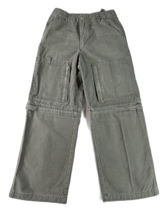 CHEROKEE Cargo Pants Mens 12 Olive Green 100% Cotton Relaxed Fit Convertible