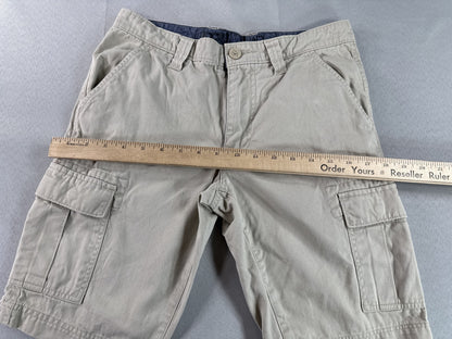 LECAVY Cargo Shorts 28 Khaki Regular Fit Chino Cotton Pockets Outdoor Pants