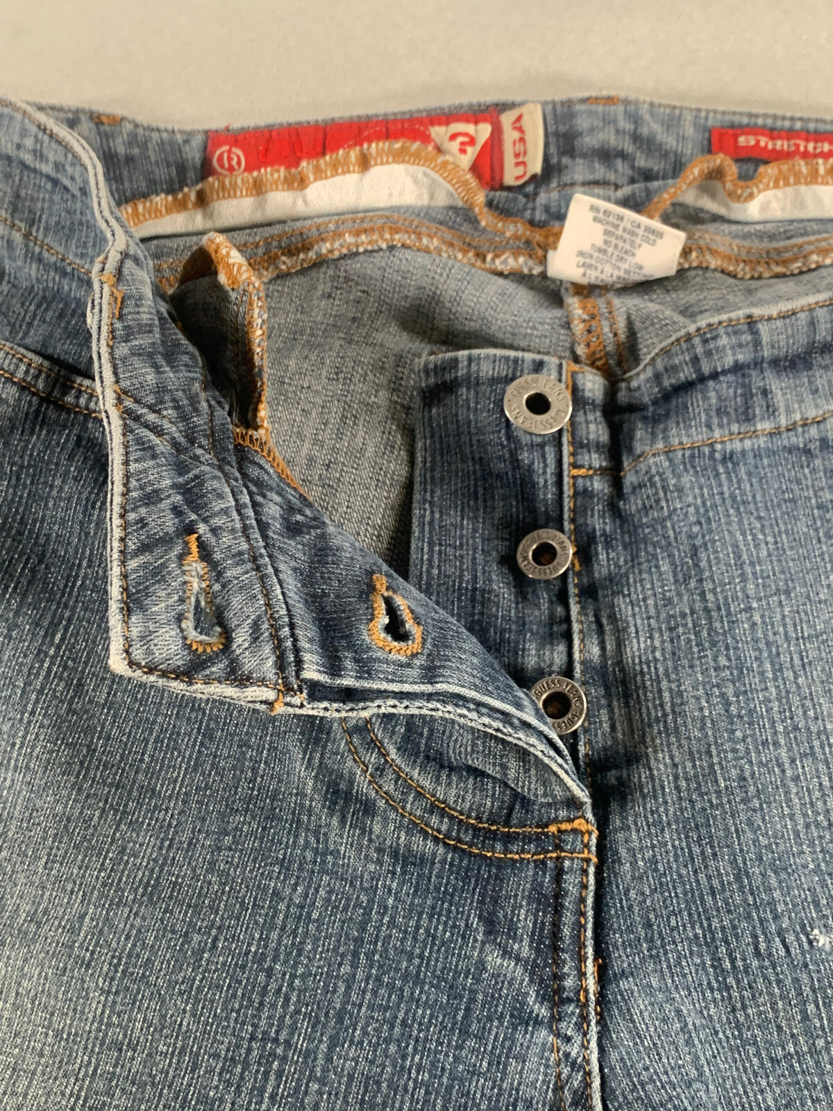 Guess Jeans Starlet Slim Bootcut Women 30x26 Blue Stretch Denim Mid Rise USA 138