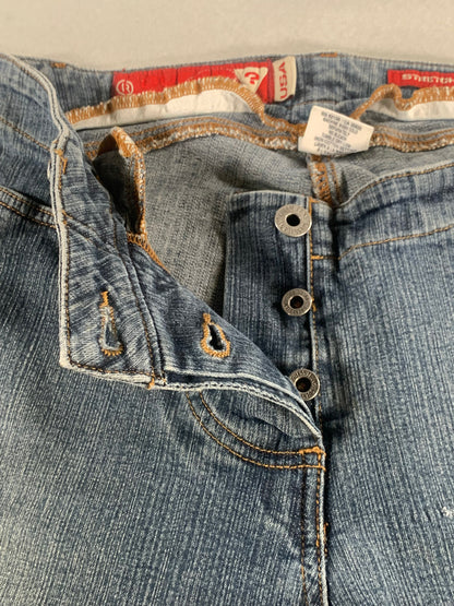 Guess Jeans Starlet Slim Bootcut Women 30x26 Blue Stretch Denim Mid Rise USA 138