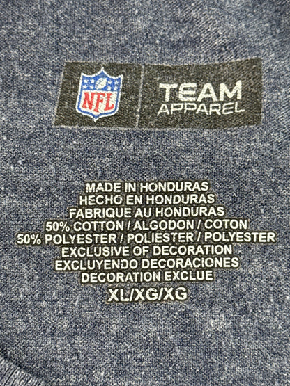 NFL Team Apparel Seattle Seahawks Long Sleeve Tee XL Blue Cotton Polyester