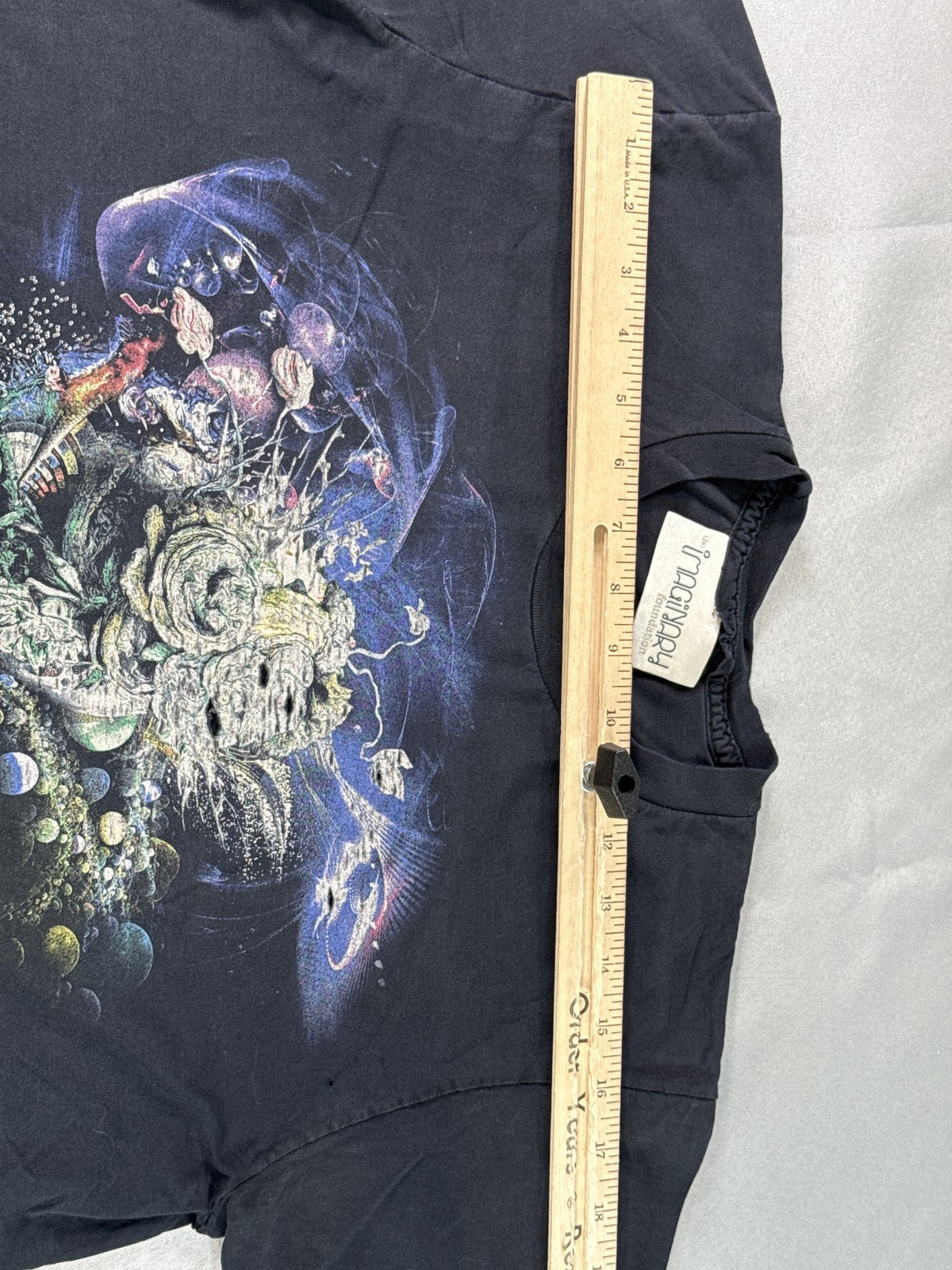 Imaginary Foundation Science Fiction Graphic Tee S Black All Over Print 100% Men