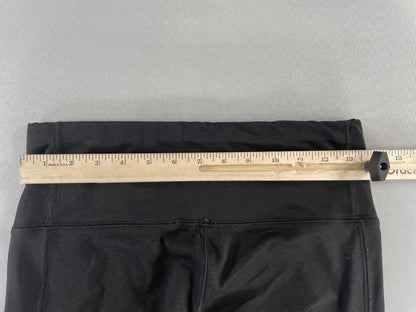 Puma Leggings Womens Medium Black Moto Activewear Mesh Panel High Waist Athletic